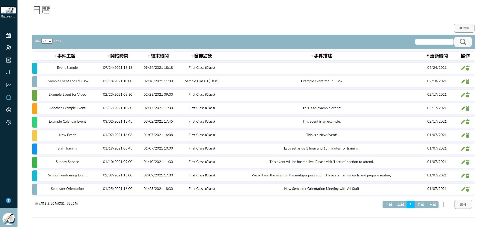 Admin Role - calendar - chinese ft